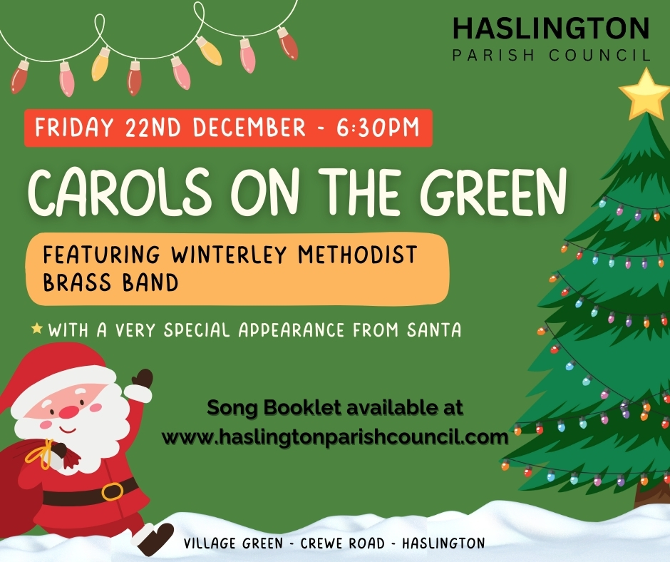 Carols on the Green – Friday 22nd December 2023 at 6:30pm